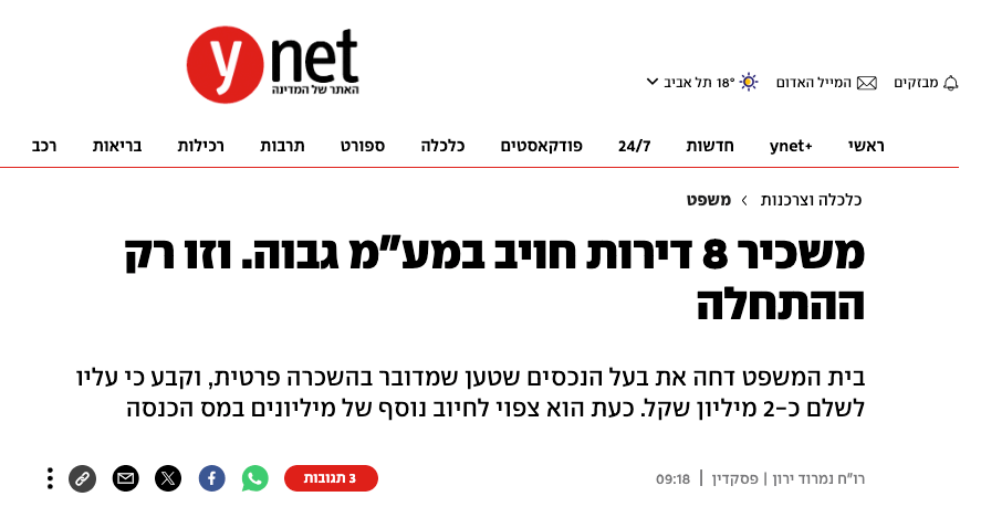 משכיר 8 דירות כתבה ויניט
